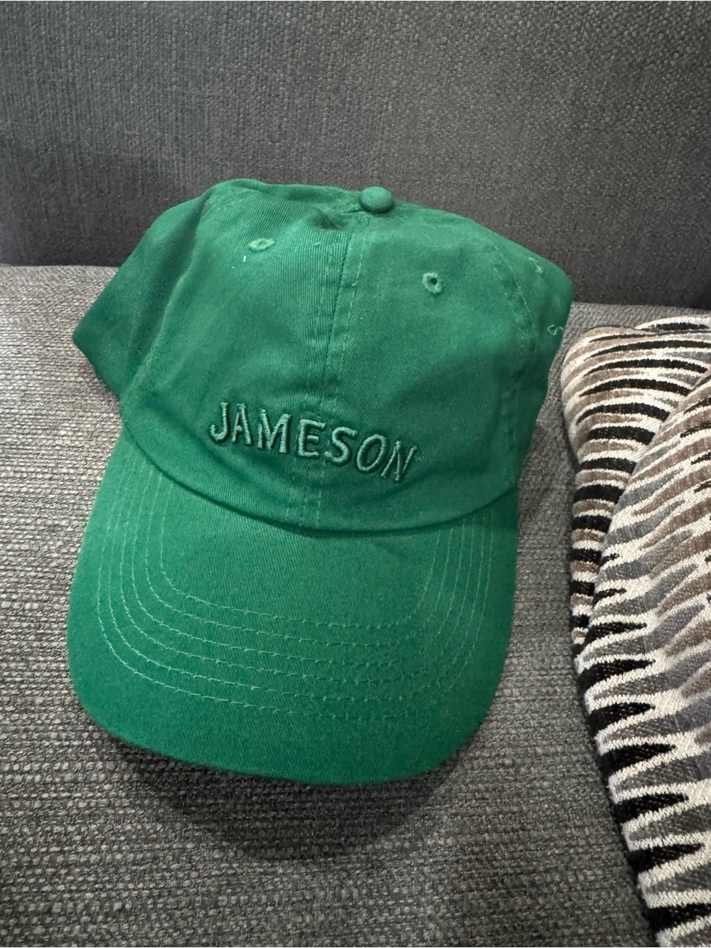 Jameson Embroidered Green Baseball Cap - Unisex Women Accessories Hat